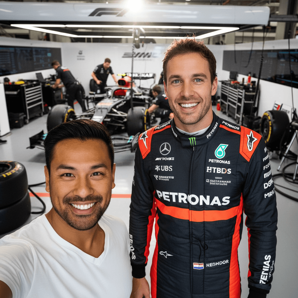 Selfie z kierowcą F1